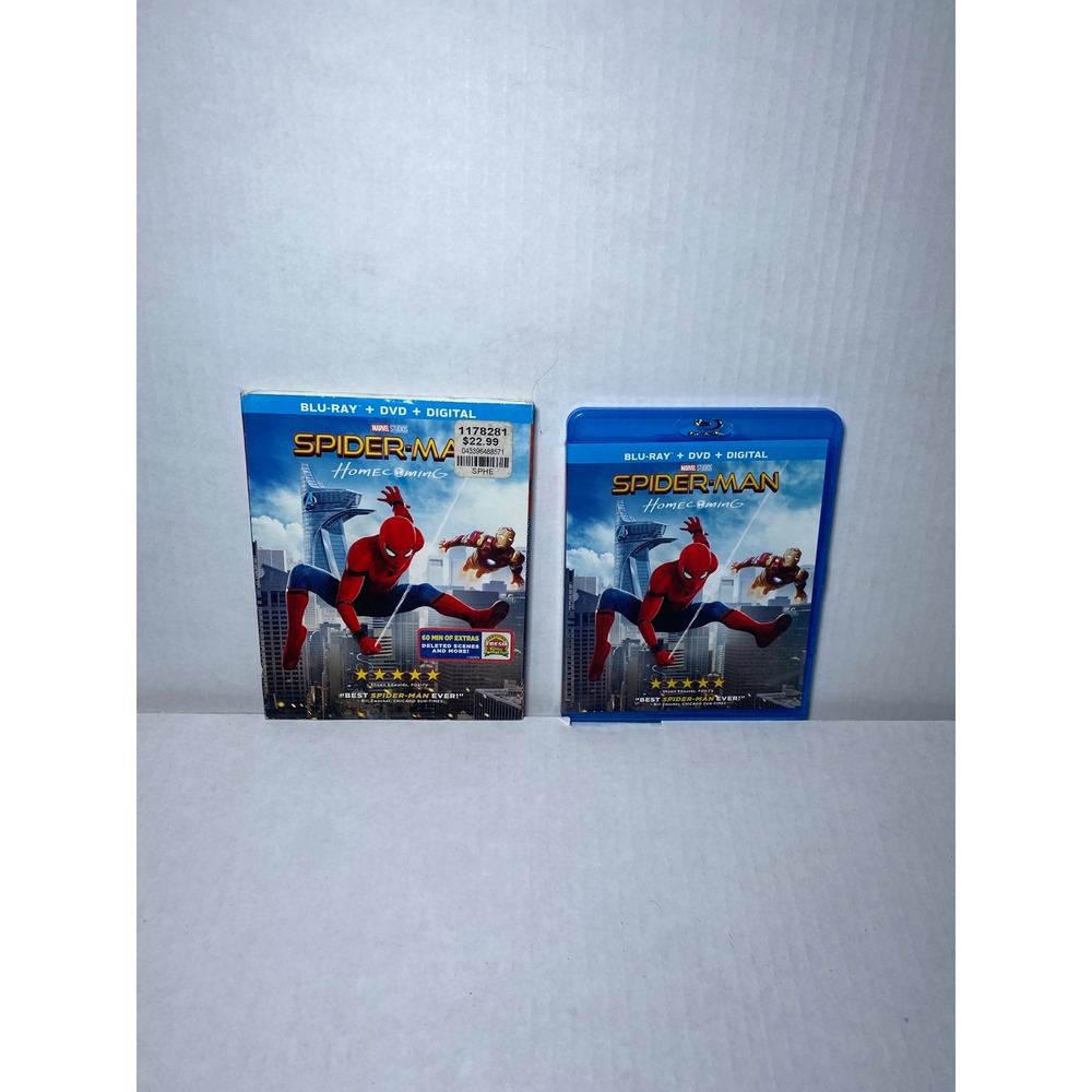 Spider-Man Homecoming Blu-ray DVD Marvel Studios Tom Holland Slipcover MCU
